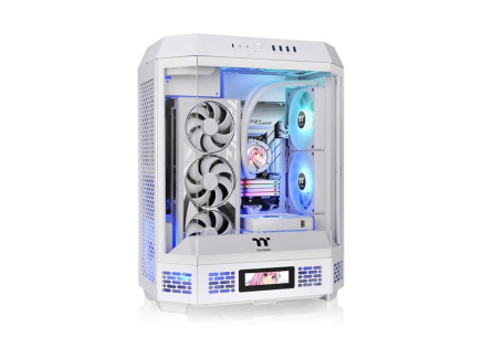 THERMALTAKE Case The Tower 600, ATX, Průhledná bočnice, 2x 140mm Fan, bílá