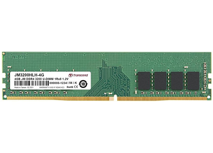 TRANSCEND DIMM DDR4 4GB 3200MHz 1Rx8 CL22 1.2V
