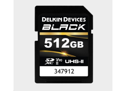 Delkin SDXC BLACK Rugged UHS-II R300/W250 (V90) 512GB (new)