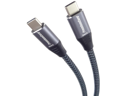 PREMIUMCORD USB-C kabel (USB 3.2 Gen2x2, 5A, 100W, 20Gbit/s) 3m, Šedá