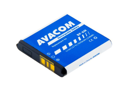 AVACOM baterie do mobilu Nokia 6233, 9300, N73 Li-Ion 3,7V 1070mAh (náhrada BP-6M)