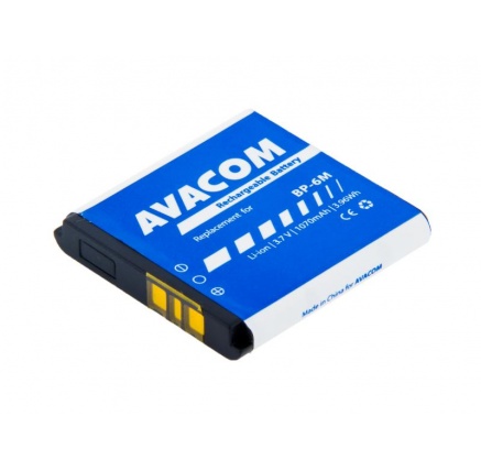 AVACOM baterie do mobilu Nokia 6233, 9300, N73 Li-Ion 3,7V 1070mAh (náhrada BP-6M) AVACOM baterie do mobilu Nokia 6233, 9300, N73 Li-Ion 3,7V 1070mAh (náhrada BP-6M)