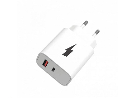 WG - Síťová nabíječka 2x USB, 1x USB-C PD 20W + 1x USB-A QC 3.0 18W, bílá