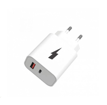 WG - Síťová nabíječka 2x USB, 1x USB-C PD 20W + 1x USB-A QC 3.0 18W, bílá