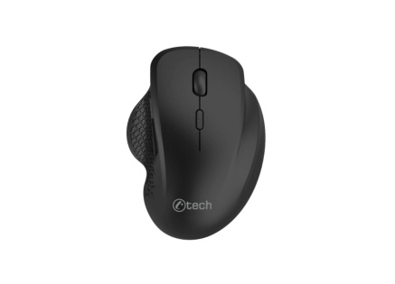 C-TECH Myš WLM-14BK Dual mode, bezdrátová, BT5.0 + 2,4GHz, 1600DPI, 6 tlačítek, USB nano receiver, černá