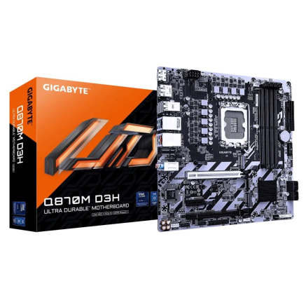 GIGABYTE MB Q870M D3H, Intel Q870, 4xDDR5, DP, HDMI, mATX