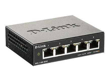 D-Link DGS-1100-05V2 5-port Gigabit Smart Managed switch, fanless
