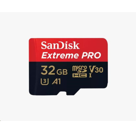SanDisk Micro SDXC karta 32GB Extreme PRO (100MB/s, Class 10 UHS-I V30) + adaptér