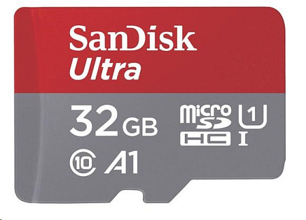 SanDisk MicroSDHC karta 32GB Ultra (120MB/s, A1 Class 10 UHS-I ) + adaptér