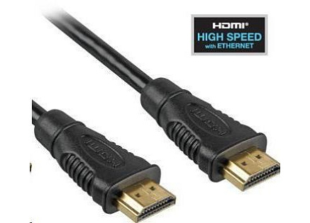 PremiumCord HDMI High Speed + Ethernet kabel, zlacené konektory, 1.5m
