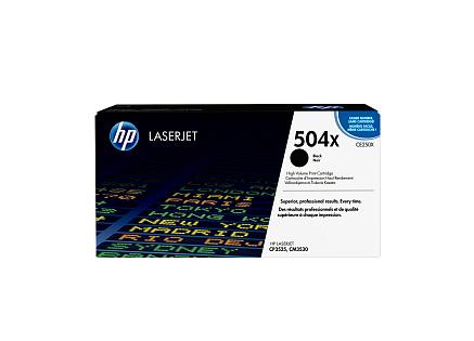 HP 504X Black LJ Toner Cart, CE250X (10,500 pages)