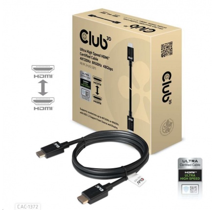 Club3D Kabel Ultra Rychlý HDMI™ Certifikovaný HDMI™ 4K120Hz, 8K60Hz, 2m, 28 AWG