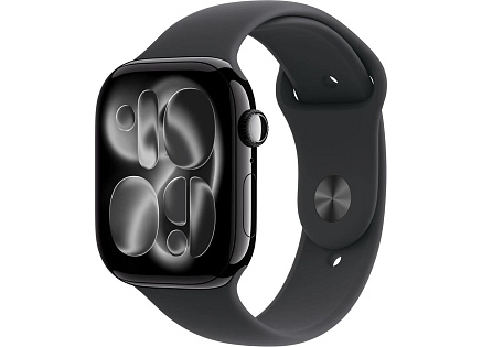 BAZAR - Apple Watch Series 11 GPS 42mm Jet Black Aluminium Case with Black Sport Band - S/M - rozbaleno BAZAR - Apple Watch Series 11 GPS 42mm Jet Black Aluminium Case with Black Sport Band - S/M - rozbaleno