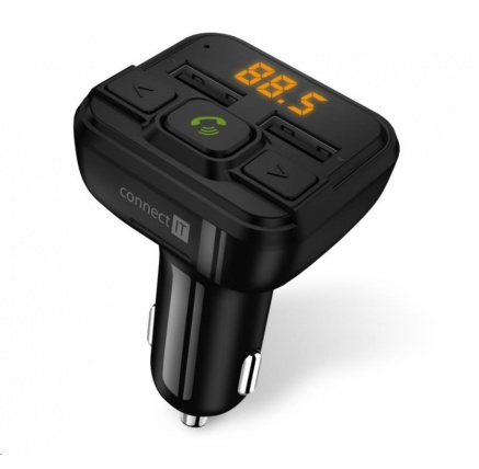 CONNECT IT InCarz Bezdrátový FM transmitter, 2xUSB+Micro SD Card, černá CONNECT IT InCarz Bezdrátový FM transmitter, 2xUSB+Micro SD Card, černá