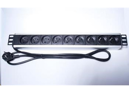 PremiumCord Panel napájecí do 19" racku 1.5U, 9x230V, 2m kabel PremiumCord Panel napájecí do 19" racku 1.5U, 9x230V, 2m kabel
