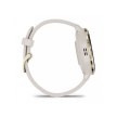 Garmin Venu® 3S, Nerezová luneta Soft Gold, pouzdro Ivory, silikonový řemínek