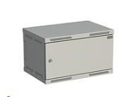 Solarix rozvaděč nástěnný SENSA 6U 400mm, dveře plech, RAL 7035 SENSA-6U-64-21-G