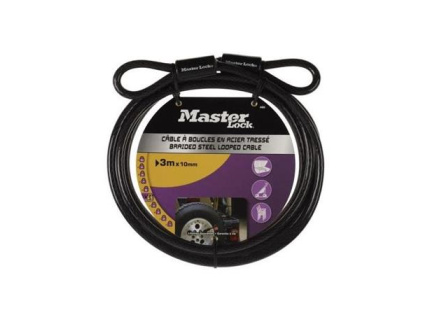 Master Lock 49EURD Ohebné ocelové lanko - 300cm x 1cm