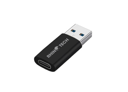 RhinoTech USB-C F na USB-A 3.0 M redukce, OTG. černá