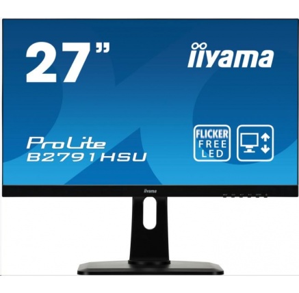 Iiyama monitor ProLite B2791HSU-B1, 68,6 cm (27''), Full HD, VGA, HDMI, USB, Pivot, black
