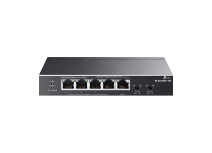 TP-Link switch TL-SG1005P-PD (5xGbE,4xPoE+,1xPoE-in,PoE++,90W, fanless)