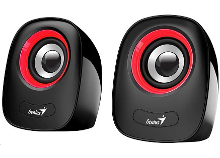 GENIUS repro SP-Q160 Red, 2.0, 6W, USB napájení, 3,5" jack, černo-červené