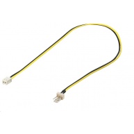PREMIUMCORD Kabel napájecí pro ventilátor z 2 pinového FAN na 3 pinový FAN konektor pro zastrčení do ventilátoru