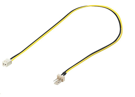 PREMIUMCORD Kabel napájecí pro ventilátor z 2 pinového FAN na 3 pinový FAN konektor pro zastrčení do ventilátoru