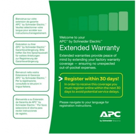 APC Easy (1) Year Extended Warranty for (New product purchases) Easy UPS SRV 2 kVA