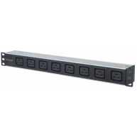 Intellinet rozvodný panel PDU, 8x C19 zásuvka, rack 1U, 2m odpojitelný kabel, vstup C20 zezadu