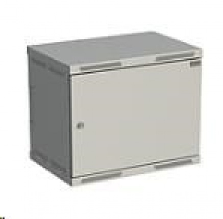 Solarix rozvaděč nástěnný SENSA 9U 400mm, dveře plech, RAL 7035 SENSA-9U-64-21-G