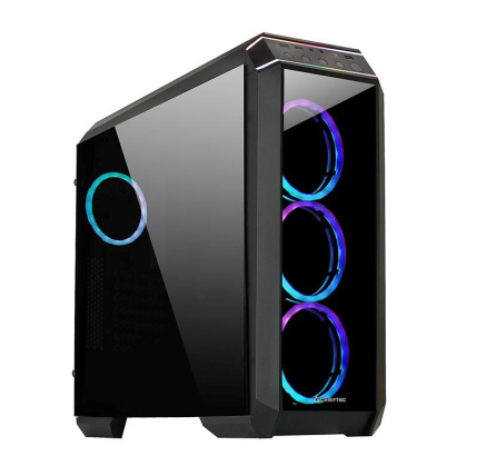 CHIEFTEC skříň STALLION II, ATX, 1x USB-C 3.2, 2x USB 3.1, 1x USB 2.0, 4x 120mm RGB Fan, černá CHIEFTEC skříň STALLION II, ATX, 1x USB-C 3.2, 2x USB 3.1, 1x USB 2.0, 4x 120mm RGB Fan, černá