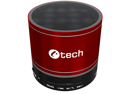 C-TECH repro SPK-08R, bluetooth, červená