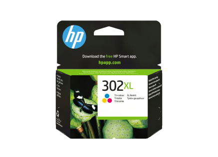 HP 302XL High Yield Tri-color Original Ink Cartridge, , F6U67AE HP 302XL High Yield Tri-color Original Ink Cartridge, , F6U67AE