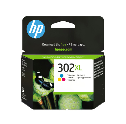 HP 302XL High Yield Tri-color Original Ink Cartridge, , F6U67AE HP 302XL High Yield Tri-color Original Ink Cartridge, , F6U67AE