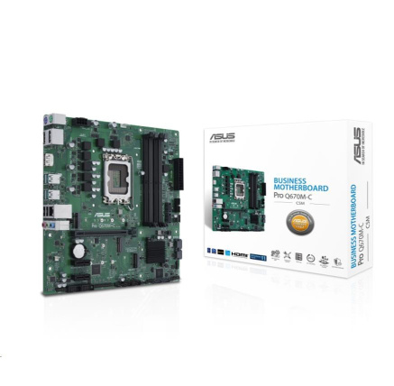 ASUS MB Sc LGA1700 PRO Q670M-C-CSM, Intel Q670, 4xDDR5, 2xDP, 1xHDMI, mATX