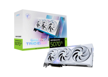MSI VGA NVIDIA GeForce RTX 5070 Ti 16G GAMING TRIO OC WHITE, RTX 5070 Ti, 16GB GDDR7, 3xDP, 1xHDMI