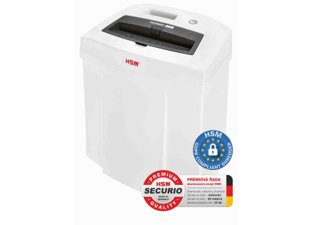 HSM skartovač Securio C14 (řez: Kombinovaný 4x25mm | vstup: 225mm | DIN: P-4 (3) | papír, sponky, plast. karty ) HSM skartovač Securio C14 (řez: Kombinovaný 4x25mm | vstup: 225mm | DIN: P-4 (3) | papír, sponky, plast. karty )
