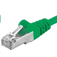 PREMIUMCORD Patch kabel CAT6a S-FTP, RJ45-RJ45, AWG 26/7 1,5m zelená