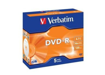 VERBATIM DVD-R (5-pack)Jewel/16x/4.7GB