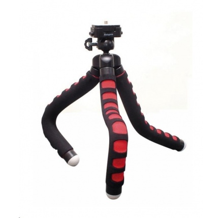 Braun Ministativ FLEXI 1 (27 cm, 169 g, max.0,8kg, kul.hlava, černý/červený)