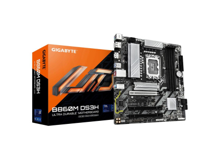 GIGABYTE MB Sc LGA1851 B860M DS3H, Intel B860, 4xDDR5, 2xDP, 1xHDMI, mATX