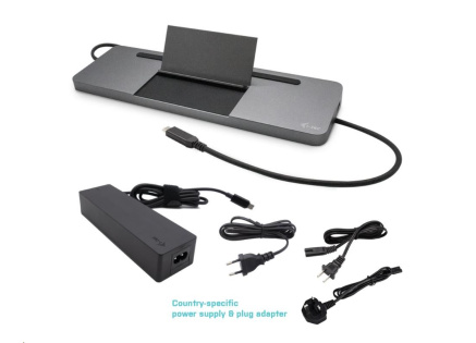 i-tec USB-C Metal Ergonomic 4K 3x Display Docking Station with Power Delivery 85W + i-tec Universal Charger 100W (bundle