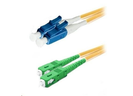 XtendLan duplexní patch kabel SM 9/125, OS2, LC(PC)-SC(APC), LS0H, 1m XtendLan duplexní patch kabel SM 9/125, OS2, LC(PC)-SC(APC), LS0H, 1m