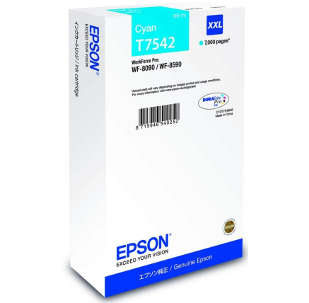 EPSON Ink bar WF-8xxx Series Ink Cartridge XXL Cyan - (7.000 str.) (69 ml) EPSON Ink bar WF-8xxx Series Ink Cartridge XXL Cyan - (7.000 str.) (69 ml)