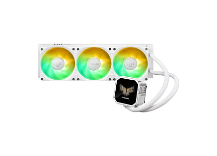 ASUS vodní chladič CPU AIO TUF GAMING LC III 360 ARGB LCD White, 3x120mm, LGA1851, AM5