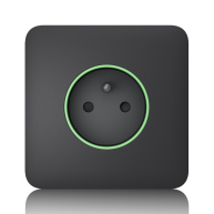 Ajax  SoloCover (smart) - Samostatný kryt zásuvky, grafitová