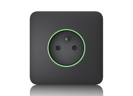Ajax  SoloCover (smart) - Samostatný kryt zásuvky, grafitová