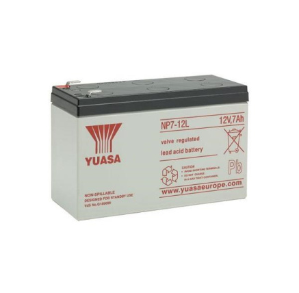 Baterie - YUASA NP7-12L (12V/7Ah - Faston F2 250), životnost 5let Baterie - YUASA NP7-12L (12V/7Ah - Faston F2 250), životnost 5let