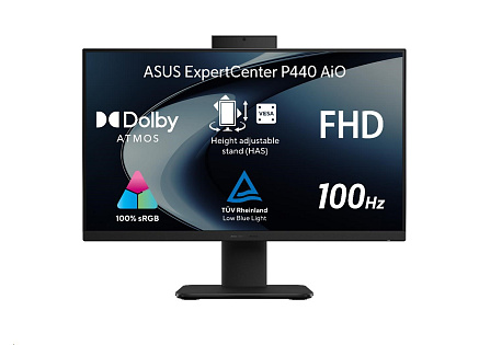 ASUS PC AiO ExpertCenter P44 (P440VAK-BPC039XA), i5-13420H, 23.8" FHD, 16GB, 512GB, UHD, W11 Pro Edu, Black
